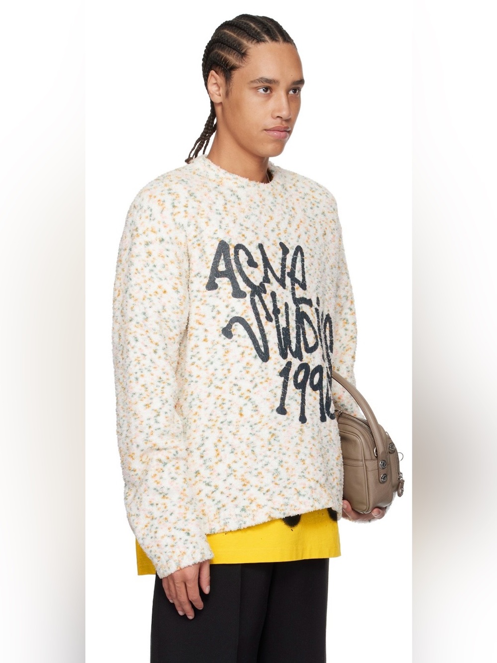 NWOT Acne Studios Multicolor Printed Logo Sweater - Picture 9 of 12